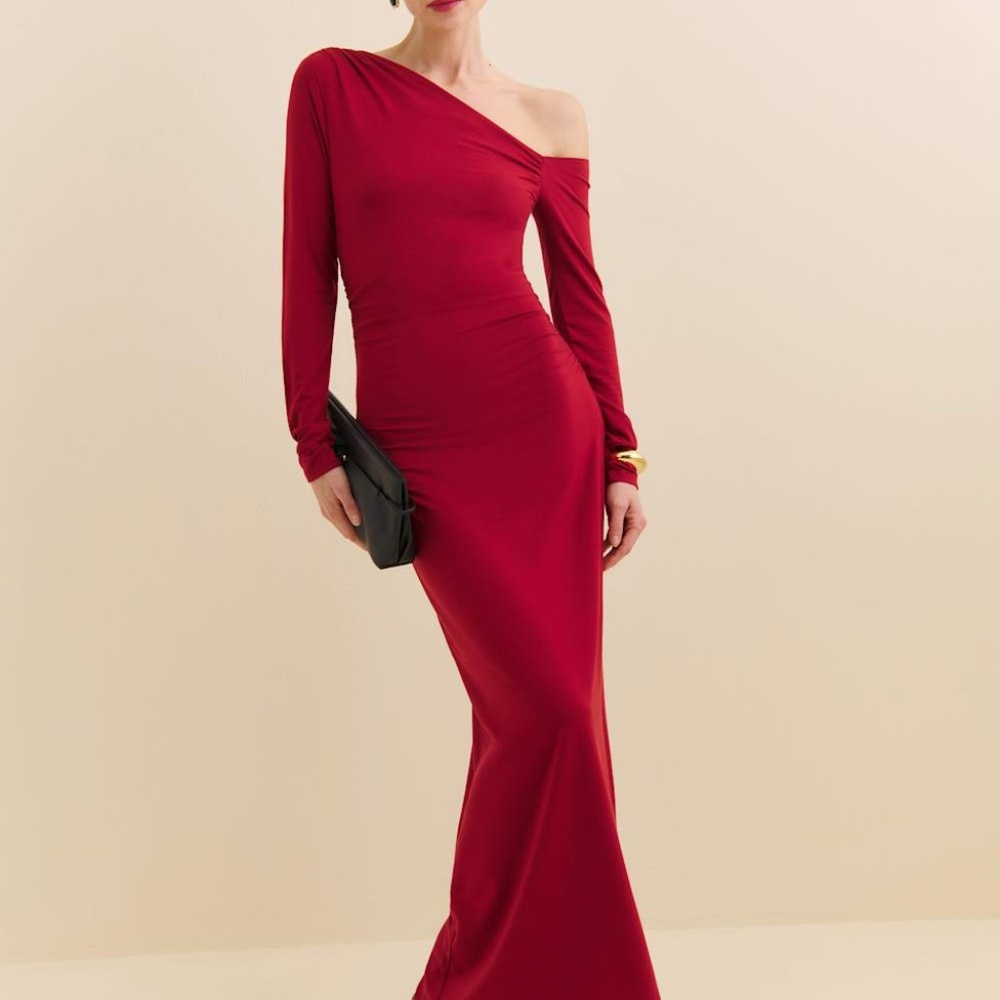 Reformation Ayden Knit Dress Red - Size M